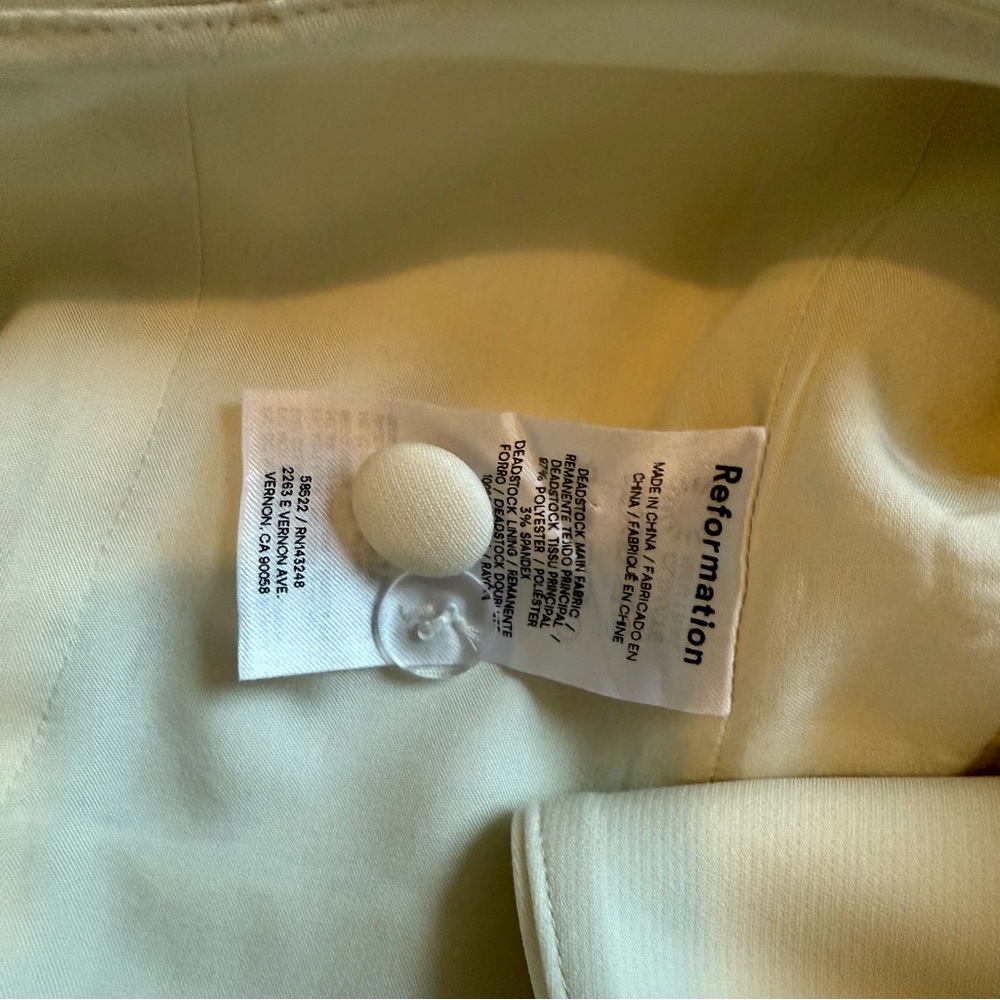 Reformation Cream Embroidered Ruffle Halter Tank - Picture 13 of 15